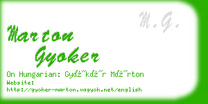 marton gyoker business card